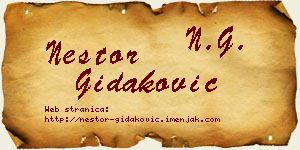 Nestor Gidaković vizit kartica